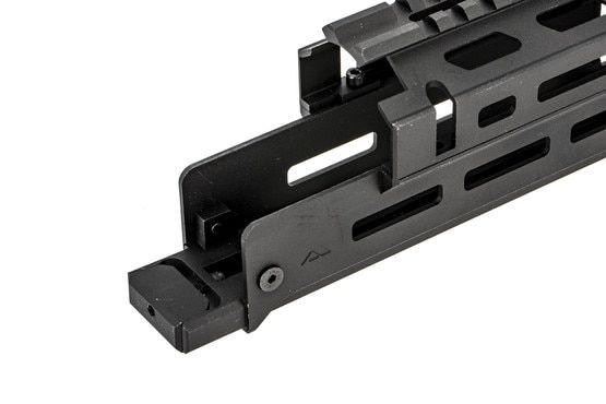 Aimsports Russian AKM/AK47 medium handguard is 6061-T6 aluminum with a tough hardcoat anodized finish.